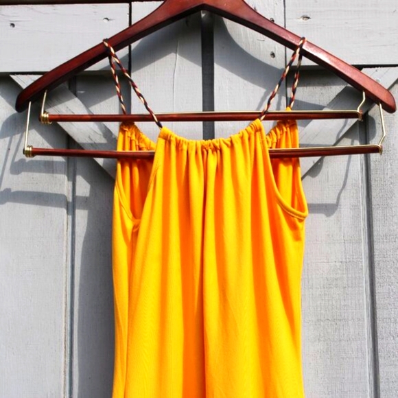 Beautiful Handmade Yellow Maxi Dress โ One Size โ Braided Strap Detail - Picture 8 of 8